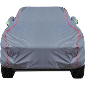 Waterproof Zipper Doors Pickup Car Cover, Ram 1500 2500/ Chevy Avalanche Silverado 1500/ F-150 F-250 Dodge D100 D200, Sunscreen UV Prevention Snowproof Wind, for Indoor Outdoor,for 213"-237",C8 (Gray)