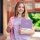 6 x 2025-2027 Monthly Planner for July 2025-June 2027, 7.4" x 10.2" 24-Month Calendar Planner, 2 Years Spiral Hardcover Calendar for School & Office, Purple