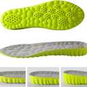 Height Increase Insoles - 4D Cloud Insole - Soft Memory Foam Insoles for Men Women (Green 2.5CM, Womens 10.5-12/Mens 9-10.5)