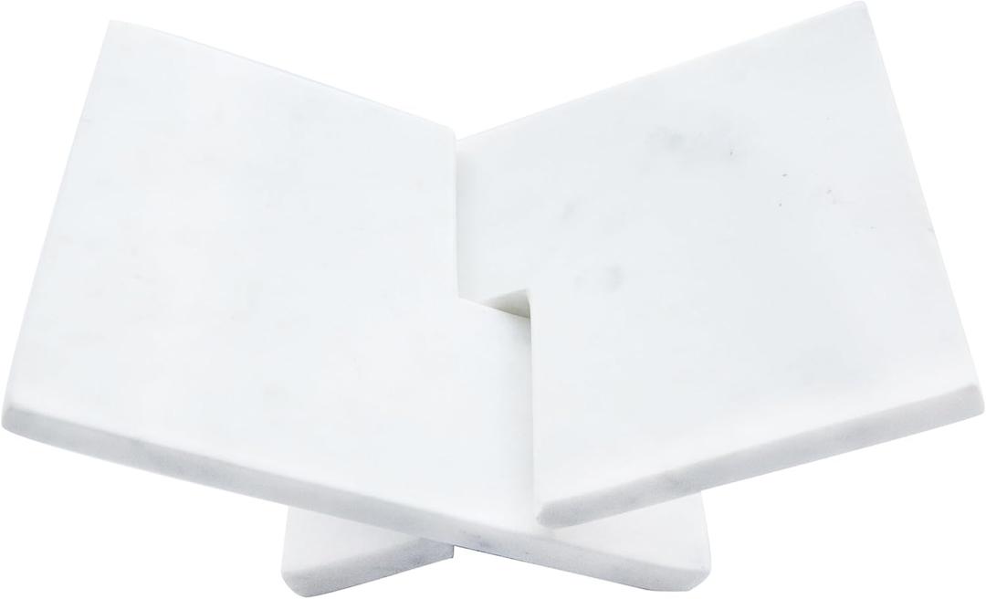 Bloomingville Decorative Marble Book Holder, White