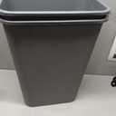 Amazon Basics Rectangular Commercial Office Wastebasket, Easy to Clean, 10 Gallon, Grey, 2-Pack