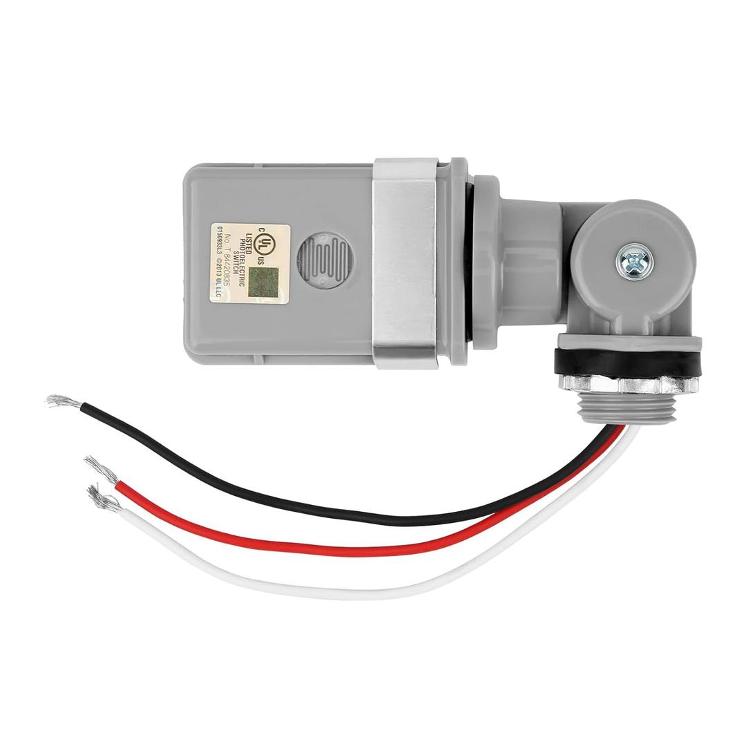 Photocell Sensor for Outdoor Lights, 120VAC 50/60Hz Controls Lighting Dusk to Dawn IP54 Waterproof Photoelectric Switch with Swivel Mount for LED/Halogen/CFL in Street Yard Landscape
