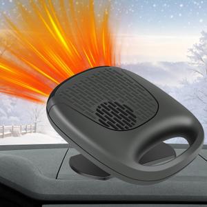 12V Portable Car Heater & Defroster  120W Turbo Fast Heating/Cooling, 360 Adjustable, Plug & Play for Cars/SUVs/RVs  Dual Defog & Fog-Free Driving