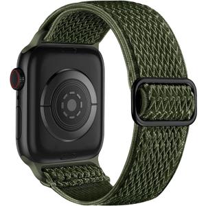 Lerobo Nylon Stretchy Solo Loop Watch Band, Compatible with Apple Watch Series 11-1, SE/Ultra 3 2 1 38/40/41/42/44/45mm/46mm/49mm, Adjustable Replacement Strap for Women Men
