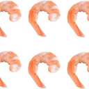 MAOMIA Artificial Shrimp Figures 8 Pcs Lifelike Realistic Sea Life Seafood Model Toy for Home Kitchen Market Display Party Photo Props