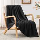 Love's cabin 100% Cotton Muslin Blanket, 6 Layer Lightweight Breathable Gauze Twin Size Blanket 60 x 80 Inches, Soft Summer Blanket for Bed or Couch, Black