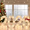 2026 LED Marquee Light Up Numbers, 4 LED Marquee Numbers for New Year Decorations 2026 graduation decorationsClass of 2026 Graduation Decorations Sign for Kindergarten Preschool High School College Wall Table Decor Party Supplies