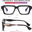 AIEYEZO Fashion Square Blue Light Glasses for Men Women Retro Thick Frame Blue Light Blocking Computer Glasses