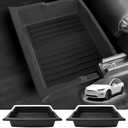 SCREW RHINO For Tesla Model X 2017-2025 Front/Back Under Seat Storage Organizer,TPE Waterproof Underseat Bin Trash Storage Can for Tesla Model X accessories