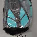 Zenoplige Mask Fins Snorkel Set, Snorkeling Gear for Adults, Panoramic View Snorkel Mask Anti-Fog, Adjustable Dive Flippers, Dry Top Snorkel and Travel Bag, Scuba Gear for Swimming Snorkeling Diving (S/M, Transparent Green)