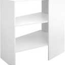 ClosetMaid SuiteSymphony Wood Corner Shelf Unit, 2 Shelves, Adjustable, Stacking, For Storage, Closet, Clothes, Shoes, Dcor, Pure White