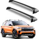 Roof Rack Cross Bars Compatible with Ford Explorer 20202026, Heavy Duty All Aluminum Crossbars, 330 lbs Capacity, Adjustable Roof Rails for Kayak, Bike, Cargo Carrier & Luggage