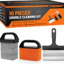Easy to Remove Stain Griddle Cleaning Kit for Blackstone, Flat Top with Grill Stone, Scraper & Brush, Black