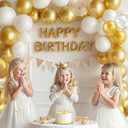 3 x JOYIN 150 Pcs Metallic Gold Balloons, Different Sizes 18 12 10 5 Inch Gold Latex Balloon Arch Kit with Instruction for Birthday Decoration Party Graduation Wedding Holiday