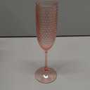 Plastic Champagne Flutes Champagne Glasses Unbreakable Wedding Toasting Glasses Reusable Diamond Wine Glasses Crystal Clear Party Wine Cups Vintage Drinking Glasses 5.5 OZ for Wedding (24, Pink)