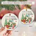 Gardening Christmas Ornaments 2025 Gnome Garden Ornaments for Christmas Tree, Indoor Outdoor Plant Lover Gift for Friends, Family, Grandma Life is Better in The Garden Exchange Ideas