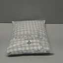 MooMee Gingham Duvet Cover Set 100% Washed Cotton Linen Like Textured Breathable Durable Soft Comfy Modern Checkered Design (Northern Droplet Grey Gingham, Queen 90"x90")