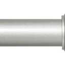 Kenney Nicholas Twist & Fit No Tools Tension Curtain Rod, 28 to 48 Inch Brushed Nickel Silver Extendable Rod, Easy Install