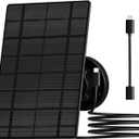 ZUMIMALL 3W Solar Panel for Outdoor Camera Wireless Camera,X2/X1/F5, IP66 Waterproof Solar Panel with 10Ft Type C Charge Cable, Power Supply for Security CameraType C Port
