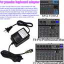 17V 600mA AC Power Adapter 3-pin for Mixing Console Mixer, Connector Pedalboard Power Supply Compatible with Yamaha MG16/MG166CX/MG166C/F4/F7/6FX/MG82X/ Audio with 3-Pin Connector
