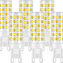 HDY G9 LED bulb 10W equivalent to 80W halogen, 3-color dimmer 3000K-4000K-6000K, 2835 patch double pin bulb for home and office use, 6 per pack, LED bulb