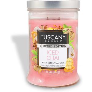 Tuscany Candle Iced Chai: Cardamom & Honey Scented Spring Candle, 18 oz