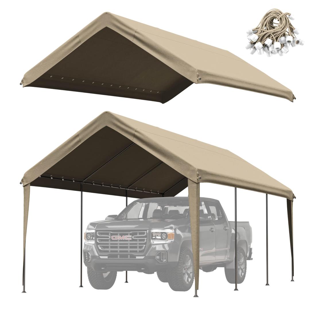 10'x20' Carport Replacement Canopy Cover,Waterproof & UV (Only Top Cover)