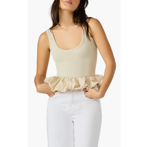Steve Madden Women's Jess Top (X-Large, Oatmeal)