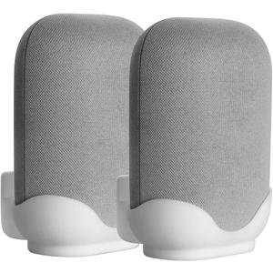 2 Pack Wall Mount Compatible with Google Nest Audio Speaker,Built in Cord Management Easy Install,Stable Stand Google Nest Audio Smart Speaker Holder Accessories for Space-Saving, White