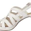 Easy Street Women's Jetty Heeled Sandal (White, 6)
