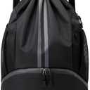 BROTOU Soccer Bags, Football Backpack, Volleyball Bag, Drawstring Backpack with Ball and Shoe Compartment, Football bags for Equipment Swim Gym Bag