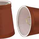 Aspen Creative 32715-2B, Empire Clip-On Chandelier Lamp Shade, Redwood, 3" Top x 4" Bottom x 4" Slant Height, Set of 2