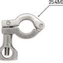 TC 0.5-0.75" Tri Clamp Stainless Steel 304 Heavy Duty Sanitary Clover with Silicone Gasket (2 Pack)