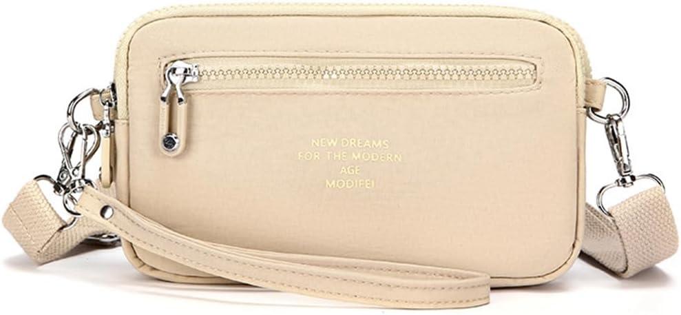 JANKS Small Crossbody Bags for Women Wristlet Wallets Nylon Shoulder Bag with 4 Zipper Carry All Purse Credit Card Holder