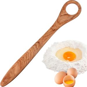 Wooden Danish Dough Whisk, Bread Whisking Tool for Mixing Sourdough, Egg and Flour Mixer Whisk, Traditional Bread Baking Tools and Supplies.