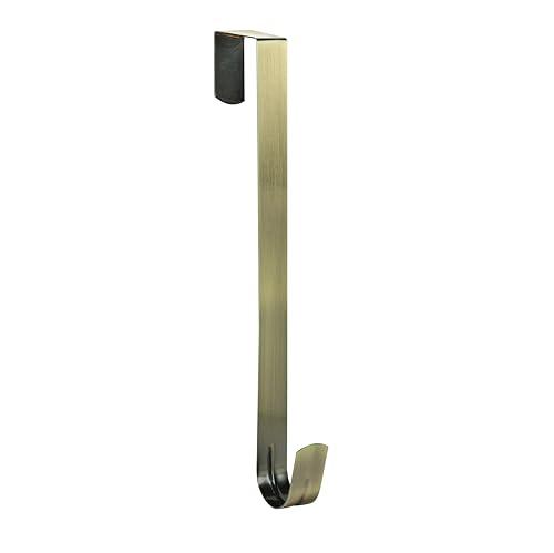 Aeranto Wreath Hanger for Front Door, Slim Over The Door Hook, Easy to Use and Reusable Holiday Wreath Holder for Christmas, Thanksgiving, Halloween and Daily Décor(12" Gold, 1)
