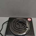 Elite Gourmet ESB100B Countertop Single Coiled Burner Electric Hot Plate, Temperature Control, Indicator Light, Easy to Clean, Black