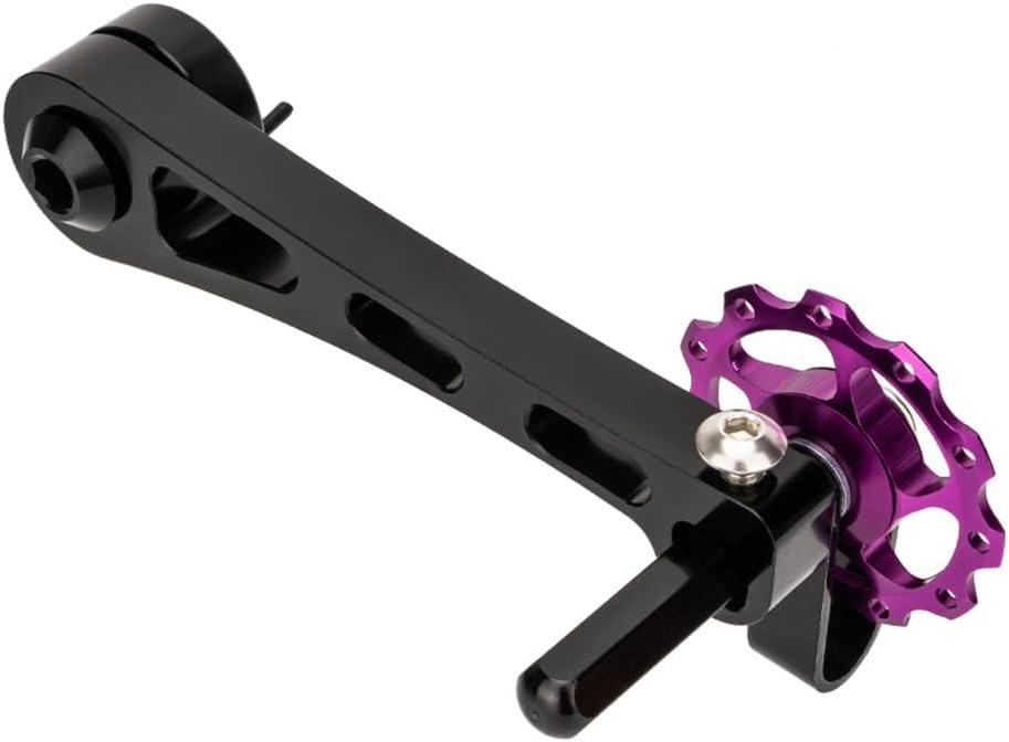 JIANWEI Bike Chain Tensioner, Bike Chain Guide Bike Protector, Aluminum Alloy Bicycle Single Speed Adjuster Converter for MTB Road Racing Bike(Black)