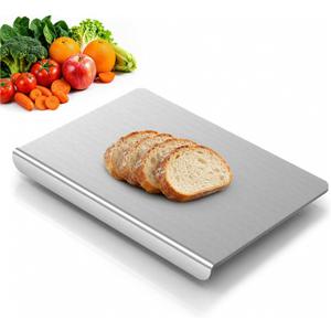 Titanium Cutting Boards for Kitchen, Pure Titanium Cutting Board, Non-Slip Dishwasher-Safe Chopping & Kneading Board for Meat, Fruit, Vegetables & Baking, with Cutting Mat, 23.5 * 15.5