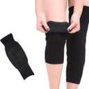 Unisex Cashmere Wool Knee Brace Pads Winter Warm Thermal Knee Warmers Thicken Lengthen Breathable Elastic Knees Sleeves Support Protector for Ski Cycling Dance Runing Arthritis Tendonitis(1 Pair)