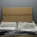 Dining Chairs Set of 4, Rustic Wood Dining Room Chairs with Metal Steel Frame & Slat Back, Modern Farmhouse Chair for Kitchen, Living Room (Brown)