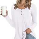 2 x Feiersi Women's Summer Floral Tunic Tops Casual Blouse Short Sleeve Buttons Up T-Shirts (White, XL)