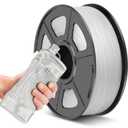 JAYO TPU Filament 1.75mm Clear 1KG, Flexible 3D Printer Filament with Shore Hardness 95A, Strong Elasticity, Abrasion Resistance, Low Warping, Compatible with Most FDM 3D Printers