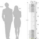 Hzuaneri 4-Tier Narrow Tall Storage Cabinet, Slim Bathroom Storage Cabinet with 4 Adjustable Feet and Shelves, Bathroom Organization for Small Space, Kitchen, Living Room, Laundry Room White BC42213G