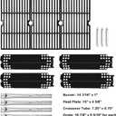 Grill Replacement Parts for Charbroil 463436215, 463436213, 463436214, 467300115, G432-001N-W1, G432-Y700-W1, G432-0096-W1, 16 7/8" Cooking Grate, Grill Burner Tube, Heat Plate Tent and Crossover Tube