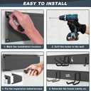 Ultrawall Garage Storage Organization, Garden Tool Organizer Garage Organizer Wall Mount Yard Tool Organizer Rack with 15 Hooks, Heavy Duty Wall Holders,22 Pcs
