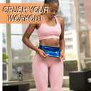 huiming Sauna Suit Waist Trimmer for Women Waist Trainer sweat band for stomach Belt Lower Belly Plus Size (Blue)