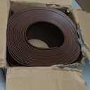 Vinyl Wall Base Baseboard Molding Trim 4" Flexible Self Adhesive Rubber Wall Base Moulding Trim Peel and Stick Design, 4 Inch x 20 Feet, Brown Wood Grain