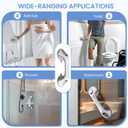 2 Pack 12 Inch Grab Bars for Bathtubs and Showers for Seniors, Heavy Duty Shower Handle for Elderly, Suction Cup Removable Handrails Handicap Bath Grip Bathroom Safety Grips (Gray