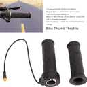 Drfeify 192X Full Rotation Thumb Throttle for Electric Bikes 1 Pair E Bike Accelerator Handle Grip 3 Pin Connector Compatible with Most E Bikes and Scooters